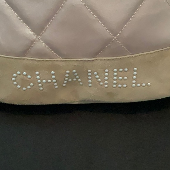 CHANEL Vintage Quilted Satin and Suede
Drawstring Backpack - Picture 13 of 13